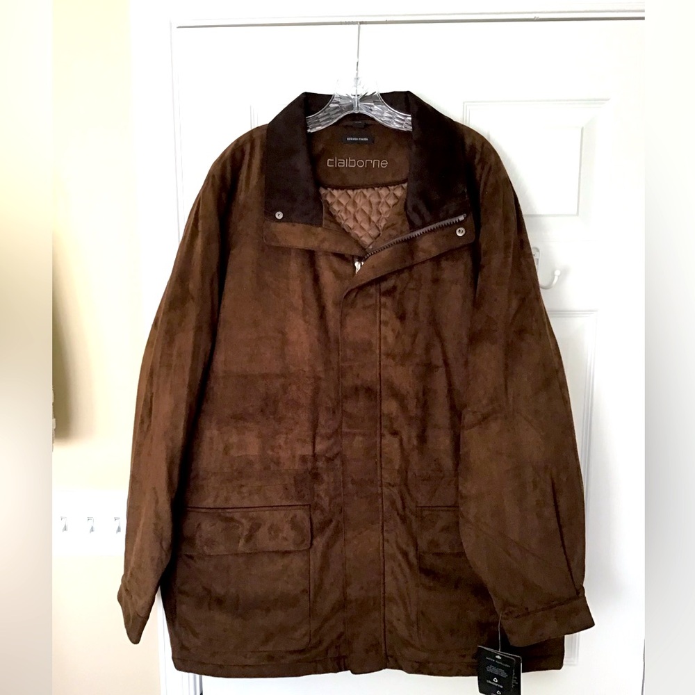Vintage Deadstock With Tags Claiborne Suede Jacket XXL Fits Like XL